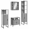 vidaXL Set de armario de ba&ntilde;o 4 pzas madera contrachapada gris sonoma