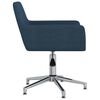 vidaXL Silla de comedor giratoria tela azul
