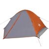 vidaXL Tienda de campa&ntilde;a igl&uacute; para 2 personas impermeable gris naranja