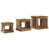 vidaXL Mesa de Caf&eacute; 3 pcs Madera Vieja Madera contrachapada
