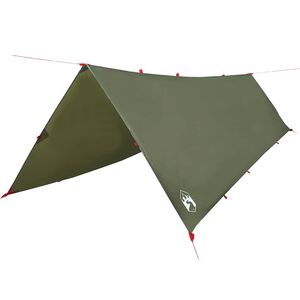 vidaXL Lona de camping impermeable verde oliva 506x306 cm