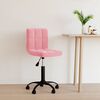 vidaXL Silla de oficina giratoria de terciopelo rosa