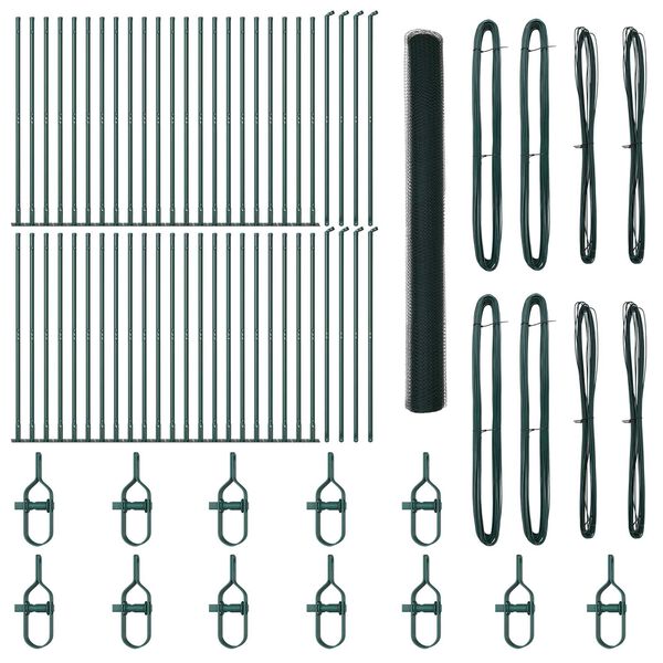 vidaXL Poste de Valla Verde 100 x 1,4 m (malla de 25 mm) Acero y PVC