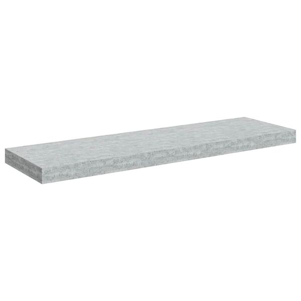 vidaXL Estante flotante de pared MDF gris hormig&oacute;n 80x23,5x3,8 cm