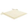 vidaXL Sillas Batavia 2 uds teca maciza con cojines color crema