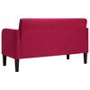 vidaXL Sof&aacute; Loveseat rojo vino 109 cm terciopelo