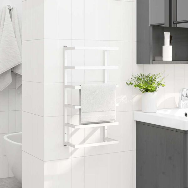 vidaXL Toallero de acero blanco 24x12x48 cm