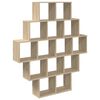 vidaXL Estante de pared Roble Sonoma 120 x 20 x 136 cm