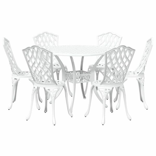 vidaXL Conjunto de Comedor de Jard&iacute;n 7 pcs Aluminio