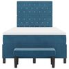 vidaXL Cama tipo Box Spring Azul oscuro 120 x 200 cm Terciopelo