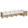 vidaXL Juego de sof&aacute;s jard&iacute;n con cojines 6 pzas rat&aacute;n sint&eacute;tico beige