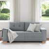 vidaXL Sof&aacute; Loveseat gris claro 180x77x82 cm de tela