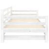 vidaXL Sofá cama extraíble madera maciza de pino blanco 2x(90x200) cm