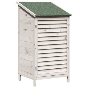 vidaXL Cobertizo de Jard&iacute;n con techo Blanco 59 x 56 x 113,5 cm