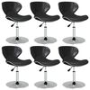 vidaXL Sillas de comedor 6 unidades cuero sint&eacute;tico negro