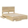 vidaXL Estructura de cama con cabecera Roble Sonoma 140 x 190 cm