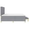 vidaXL Cama tipo Box Spring con colch&oacute;n Gris claro 200 x 200 cm tela