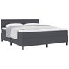 vidaXL Cama tipo Box Spring Gris Oscuro y 180 x 200 cm Tela de Pana