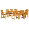 vidaXL Conjunto de Comedor de Jard&iacute;n 9 uds. Marr&oacute;n