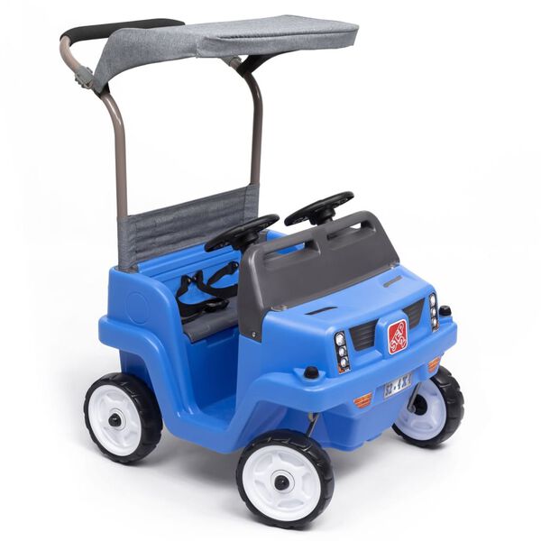 Step2 Coche de empuje para ni&ntilde;os lado a lado SUV azul