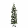 vidaXL &Aacute;rbol Navide&ntilde;o Artificial Delgado con 300 LED Verde y 180 cm