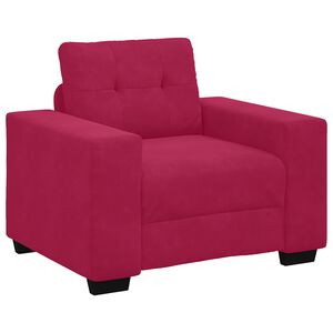 vidaXL Sill&oacute;n sof&aacute; color rojo vino, 100x78x80 cm, terciopelo