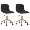 vidaXL Sillas de comedor giratorias 2 uds terciopelo negro