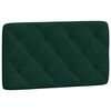 vidaXL Cabecero de cama acolchado terciopelo verde oscuro 80 cm