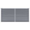 vidaXL Arriate elevado de jard&iacute;n acero galvanizado gris 160x40x77 cm