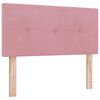 vidaXL Cabecero LED con tiras LED Manual Rosa 80 cm Terciopelo