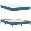 vidaXL Cama tipo Box Spring con colch&oacute;n Azul Oscuro 140 x 200 cm tela