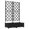 vidaXL Macetero de Jard&iacute;n 2 uds. Negro 80 x 40 x 125,5 cm PP