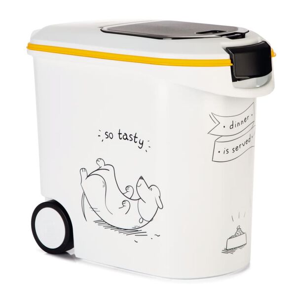Curver Contenedor de comida de perros Dinner is Served con ruedas 35 L
