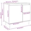 vidaXL Armario de baño madera de ingeniería roble artisan 65x33x60 cm