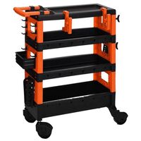 FX-Tools Carrito de herramientas de 4 niveles negro y naranja