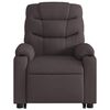 vidaXL Sill&oacute;n el&eacute;ctrico reclinable elevable de tela marr&oacute;n oscuro