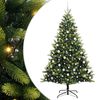 vidaXL Árbol de Navidad Artificial Plegable 300 LEDs Verde 210 cm