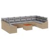 vidaXL Conjunto de sof&aacute;s de jard&iacute;n 11 uds. Beige y Gris Claro