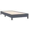 vidaXL Cama box spring con colch&oacute;n terciopelo gris oscuro 80x220 cm