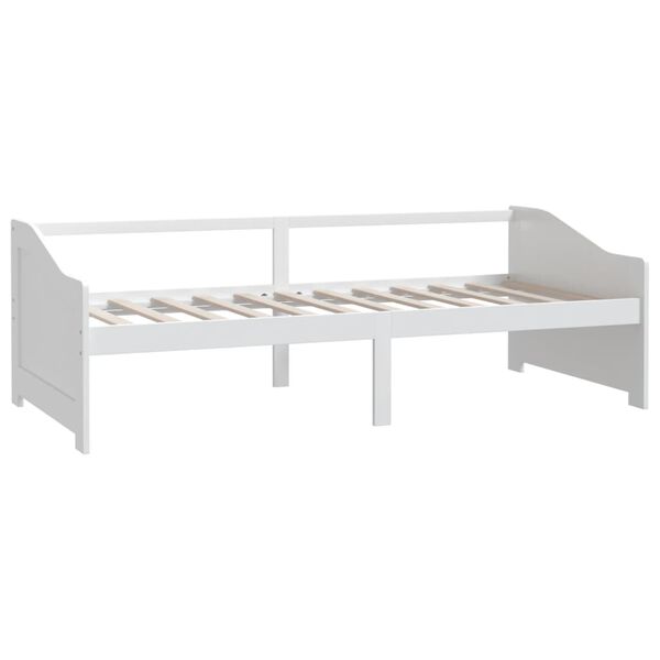 vidaXL Sof&aacute; cama de 3 plazas sin colch&oacute;n blanco 90x200 cm