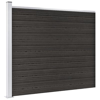 vidaXL Panel de valla WPC gris 175x146 cm