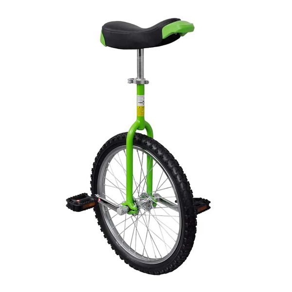 vidaXL Monociclo ajustable verde 20 pulgadas