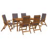 vidaXL Conjunto de Comedor de Jard&iacute;n 6 plaza Natural