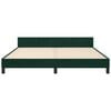 vidaXL Estructura cama sin colch&oacute;n terciopelo verde oscuro 160x200 cm