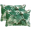 vidaXL Coj&iacute;n 2 uds. HOUTEN Estampado de hojas 40 x 60 cm Poli&eacute;ster