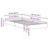 vidaXL Estructura de cama sin colch&oacute;n madera gris Sonoma 75x190 cm