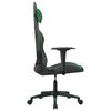 vidaXL Silla gaming de masaje cuero sint&eacute;tico negro y verde