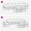 vidaXL Conjunto de sof&aacute;s de exterior con coj&iacute;n 8 pcs Natural y Crema
