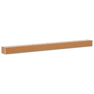 vidaXL Arriate elevado Marr&oacute;n Claro 582 x 50 x 36 cm Acero Galvanizado
