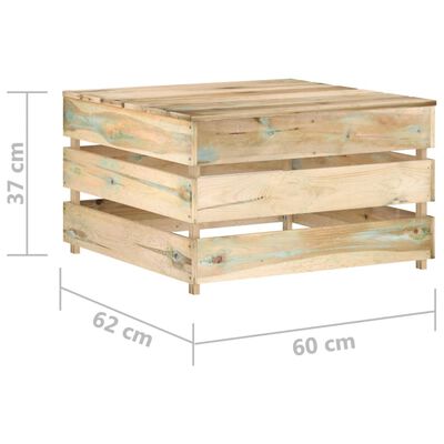 vidaXL Mesa de palés para jardín de madera de pino impregnada